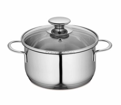 Мини тенджера с капак ф16*7,5 см, 1,250 л, инокс