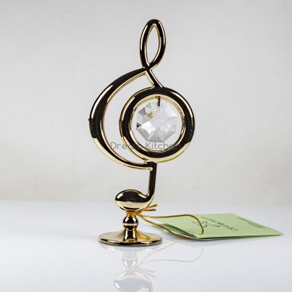 Фигура Ключ сол 8 см - тип Сваровски, позлата