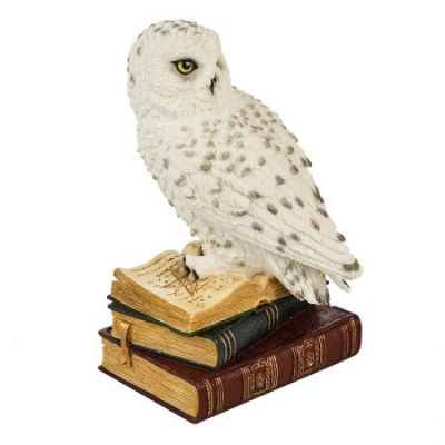 WU201 Бухал бял с цветни книги