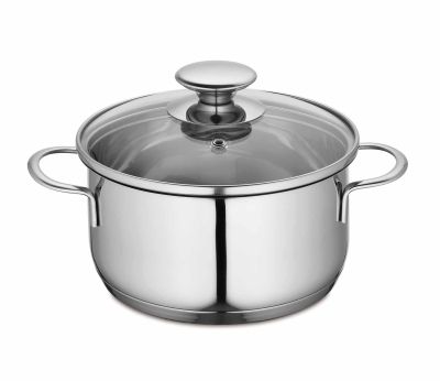 Мини тенджера с капак ф16*7,5 см, 1,250 л, инокс