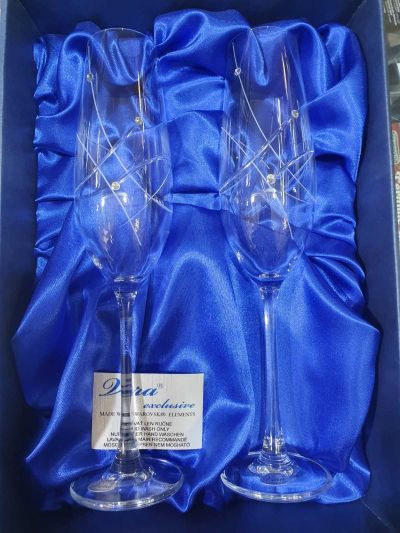 Кристални чаши с елементи Swarovski Ребека, 2 бр.