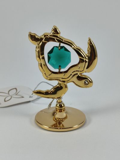 Фигура Морска костенурка - тип Сваровски, позлата
