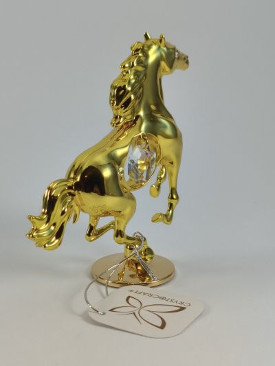 Фигура Кон в галоп - тип Сваровски, позлата