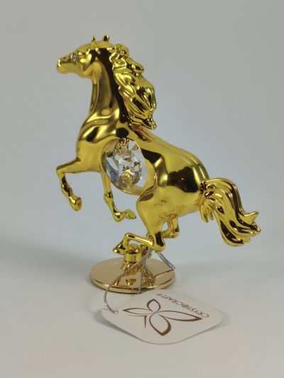 Фигура Кон в галоп - тип Сваровски, позлата