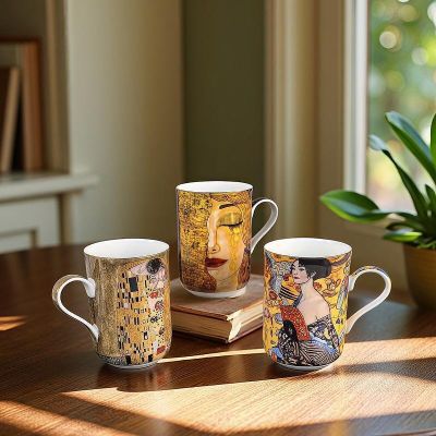 Подаръчни чаши - Комплект колекцшя  Густав Климт - 3 бр., 350 мл.