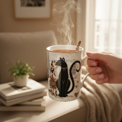 Чаша (300мл) с лъжичка - Котки
