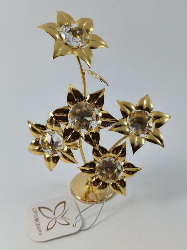Фигура 5 лилии- тип Сваровски злато