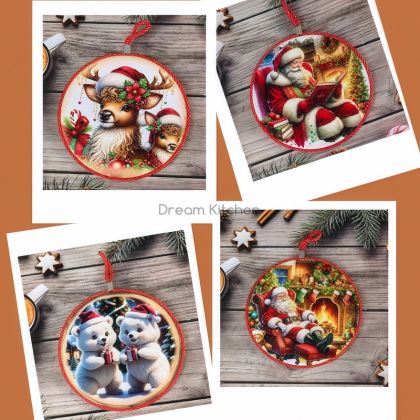 Коледна подложка за горещи съдове – 19 см