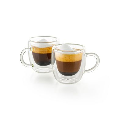 Чаши за еспресо с дръжка двустенни Luigi Ferrero Coffeina FR-8014 90ml, 2 броя