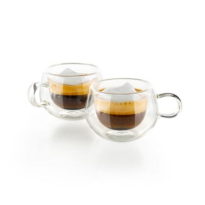 Чаши за еспресо с дръжка двустенни Luigi Ferrero Coffeina FR-8016 95ml, 2 броя