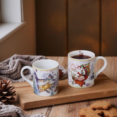 Комплект две коледни чаши - Дядо Коледа 240мл