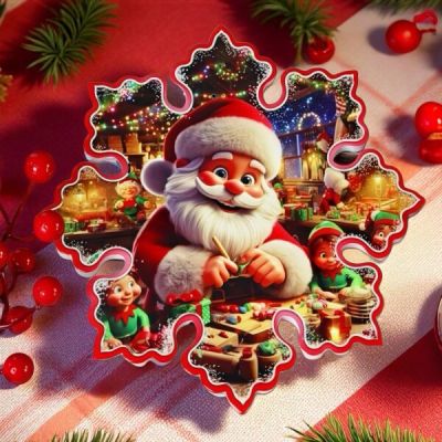 Коледна подложка - Снежинка ф20