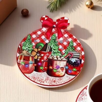 Коледна подложка - Топка 11*12 см.