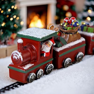 Коледна декорация - Влакче с подаръци 21 см