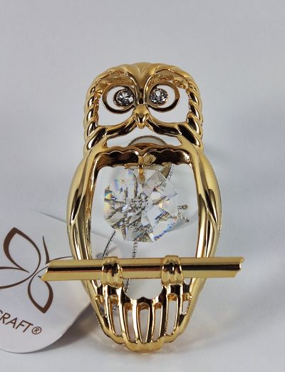 Фигура Бухал - тип Сваровски злато