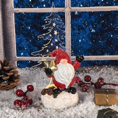 Коледна декорация с лед светлина - Гном