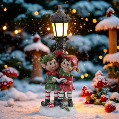 Коледна декорация - Четящи елфи 36 см.