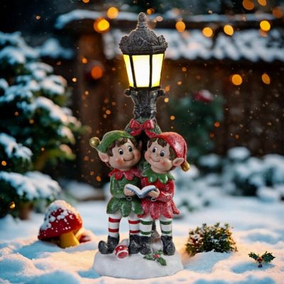 Коледна декорация - Четящи елфи 36 см.