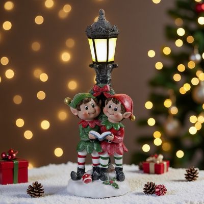 Коледна декорация - Четящи елфи 36 см.