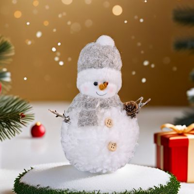 Коледна декорация - Снежен човек с шал малък