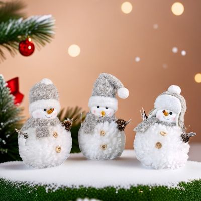 Коледна декорация - Снежен човек с шал малък