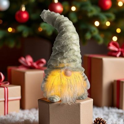 Коледна декорация - Светещ гном 33 см