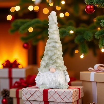 Коледна декорация - Светещ гном 33 см