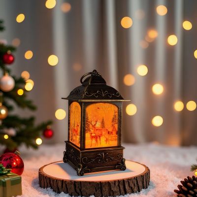 Коледен фенер с лед светлина - Топлина в нощта