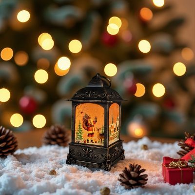 Коледен фенер с лед светлина - Топлина в нощта