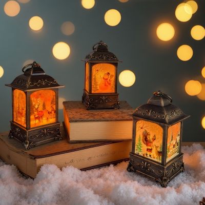 Коледен фенер с лед светлина - Топлина в нощта