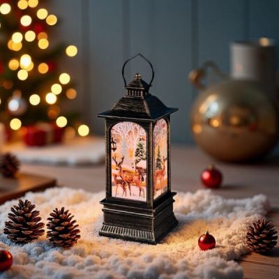 Коледен фенер с лед светлина - Вълшебен здрач
