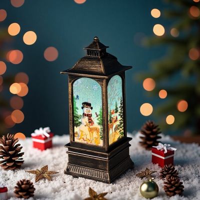 Коледен фенер с лед светлина - Вълшебен здрач