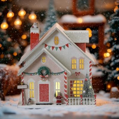 Коледна декорация от хартия - Къща