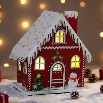 Коледна декорация от хартия - Червена къща