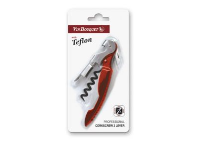 Vin Bouquet Професионален тирбушон с двоен лост - червен